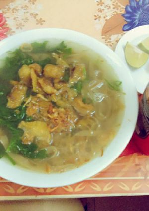 Hình của món Bánh đa cá rô.