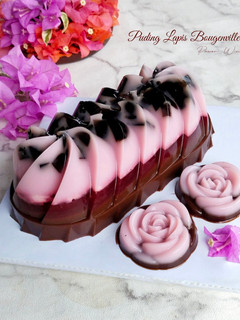 Foto resep 709. Puding Lapis Bougenville