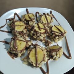 A picture of Banana sushi.
