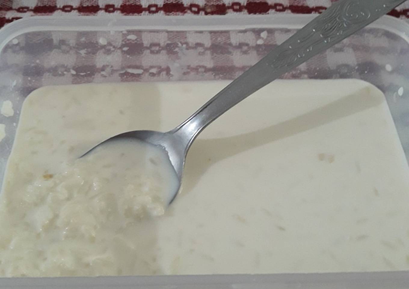 Arroz con leche y edulcorante líquido