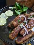 Mutton Kebab with leftover meat and rice