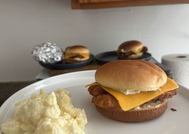 Jillet O'Fish (filet o'fish copycat...) with tartar sauce!