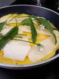 Wild garlic and goat's cheese omelette