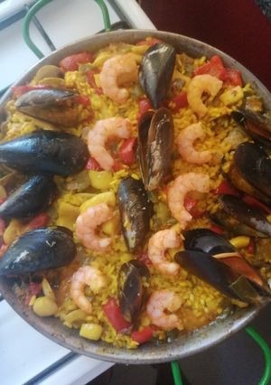 Una foto de Arroz marinero