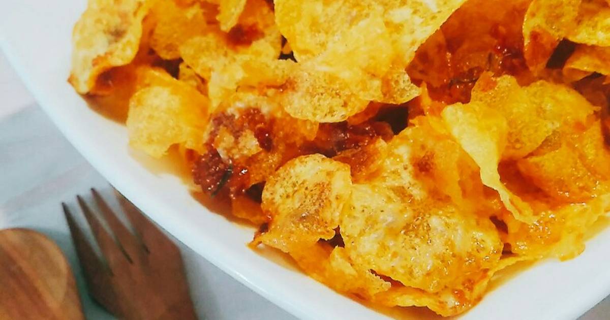 Resep Keripik Kentang Pedas Manis Oleh Arshiya Kitchen Cookpad