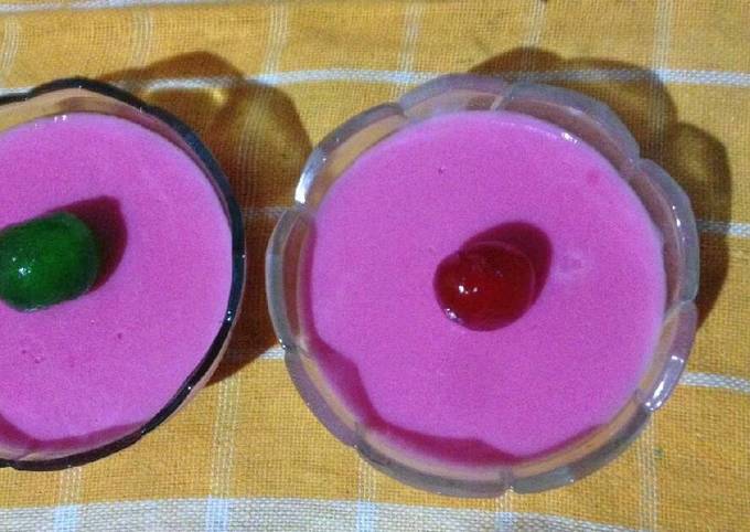 Resep Silky Puding Puyo Pinky #bulan peduli kangker payudara, Lezat