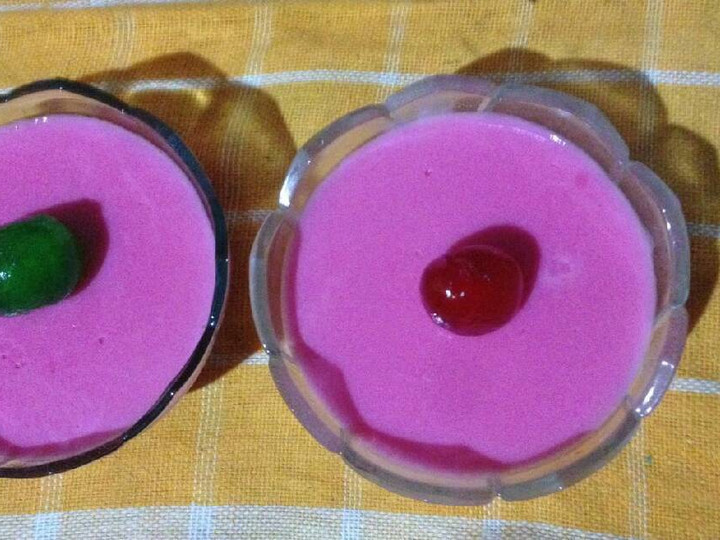 Resep Silky Puding Puyo Pinky #bulan peduli kangker payudara, Lezat