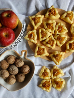 عکسی از دستور شیرینی سیب خوشمزه(بدون کره،همزن،فر)🌸