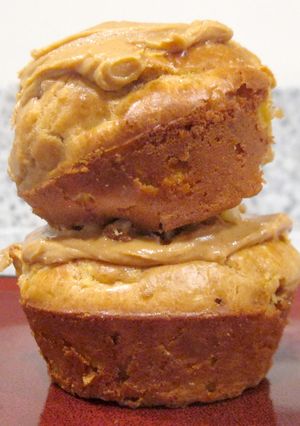 A picture of Peanut Butter Apple Doggy Cake.
