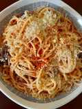 Pasta con albóndigas express