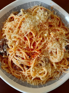 Una foto de Pasta con albóndigas express