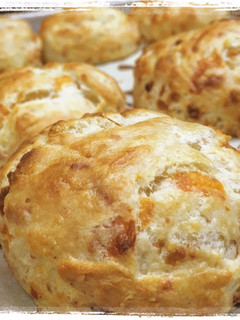 A picture of Three Cheese Buttermilk Biscuits.