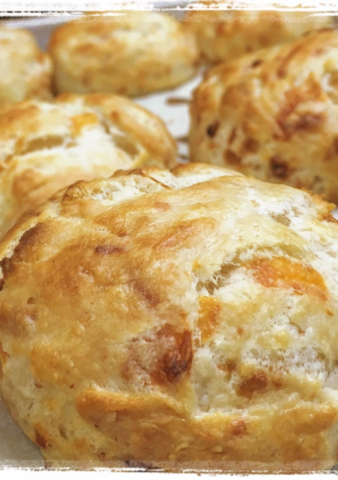 A picture of Three Cheese Buttermilk Biscuits.