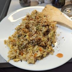 A picture of Tuna Scramble Recovery Meal (great for hangovers).