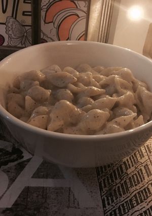 صورة لوصفة مكرونة بالجبنة😍😋