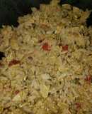 Arroz con zapallito y huevo revuelto