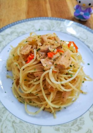 Foto resep Spaghetti aglio olio, super simple mak
