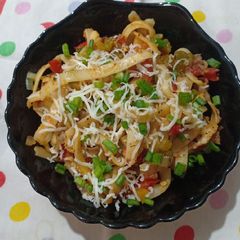 Fettuccine pasta A picture of Fettuccine pasta.