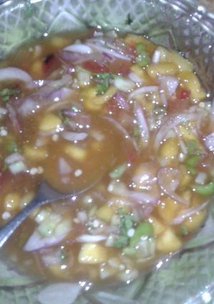 A picture of Mango salsa (pardese chatne).