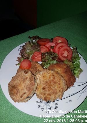 Una foto de Berenjena plato terminando