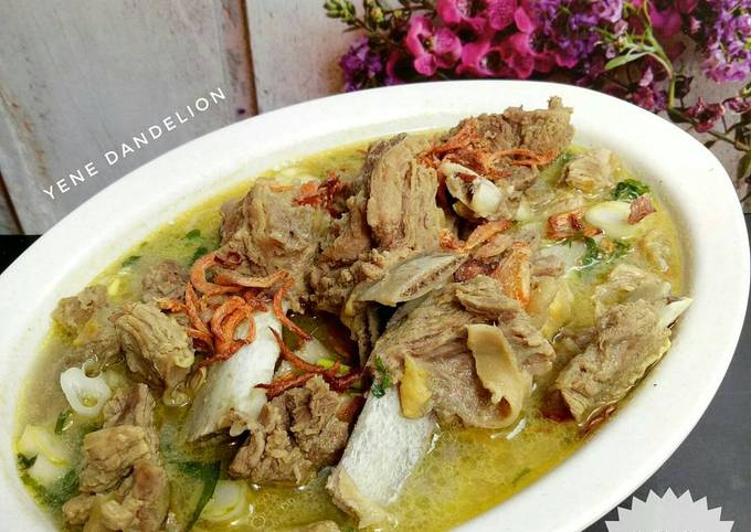 Sup Iga dan Daging Sapi #Dandelion foto resep utama