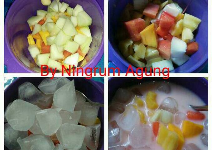 Cara Buat Es Buah Susu Sederhana Kekinian