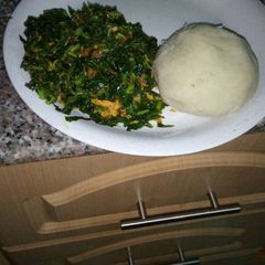 A picture of Cabbage fufu.