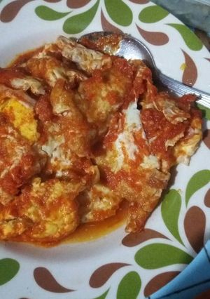 Foto resep Telor ceplok balado