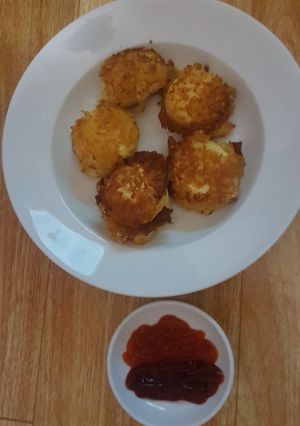 Hình của món Tàu hủ trứng chiên xù.