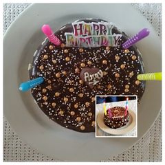 A picture of Eggless chocolate cake without oven.