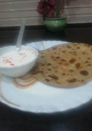 A picture of Onion Paratha.