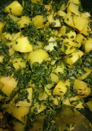 A picture of Methi aloo.