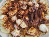 Pulpo a la gallega con patatas cocidas en Thermomix