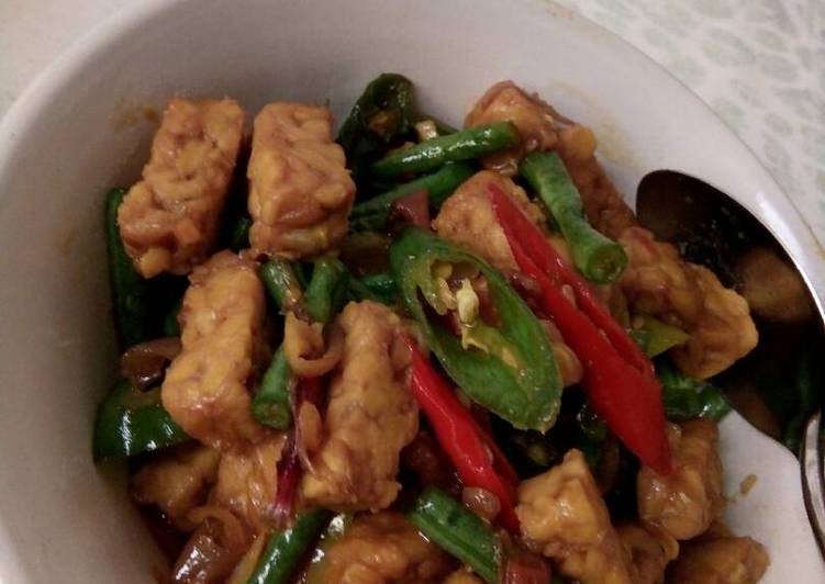 Resep Oreg Tempe Basah Cabe Ijo Anti Gagal