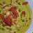Crema de guisantes con jamón crujiente