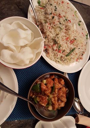 A picture of Egg fried rice.