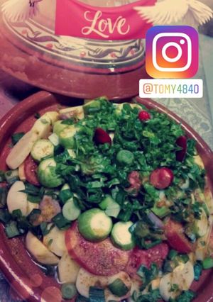 صورة لوصفة طاجن خضار بالدجاج 😋✌🏻
