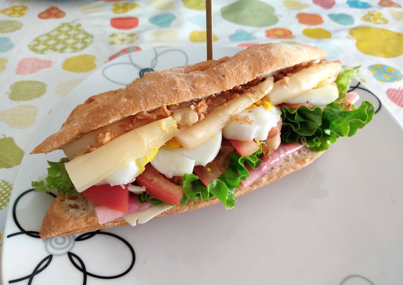 Bocata mixto+vegetal