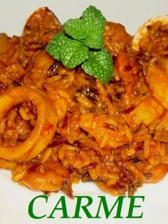 Una foto de Arroz salvaje con marisco
