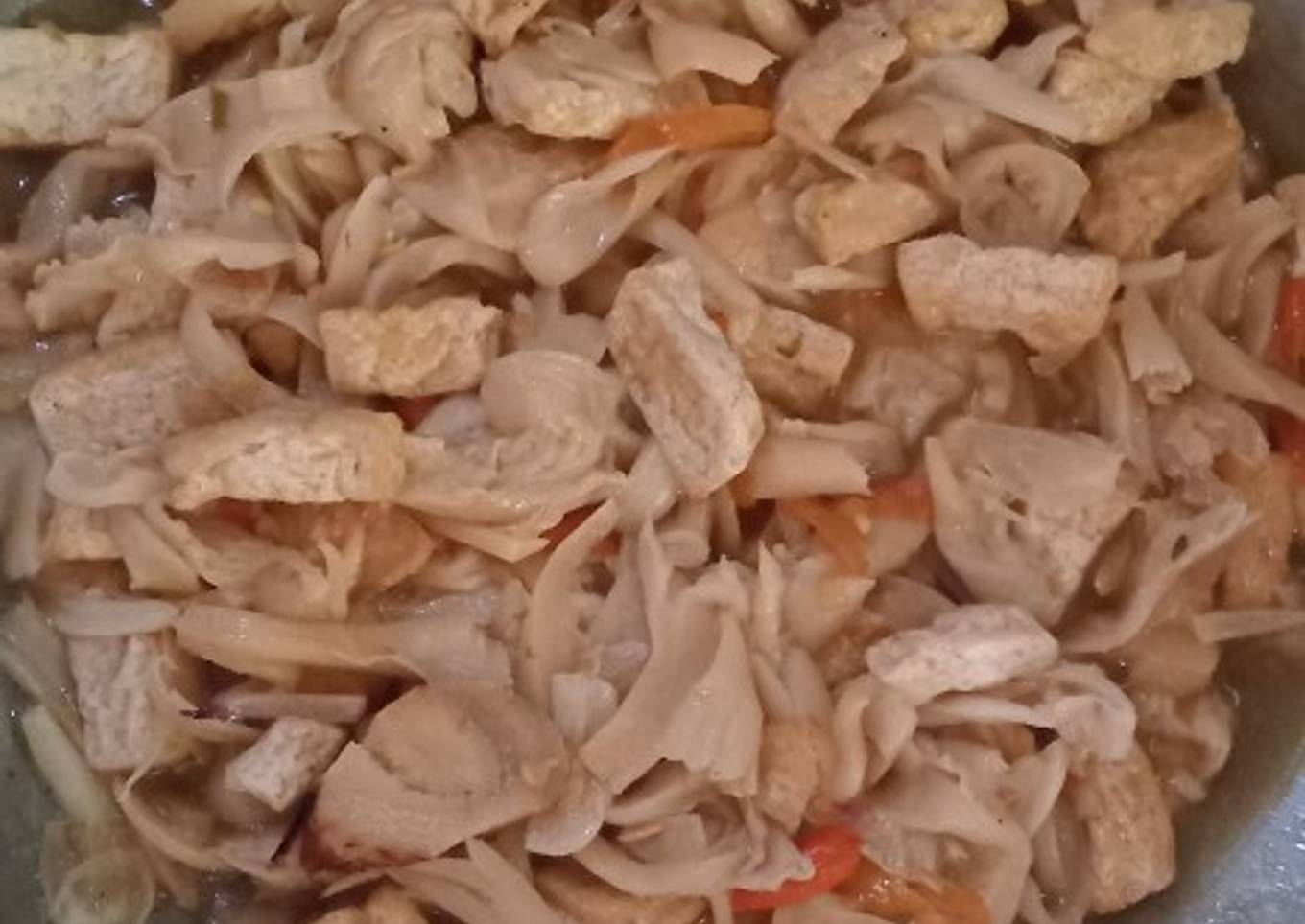 Tumis Jamur Tiram campur Tahu