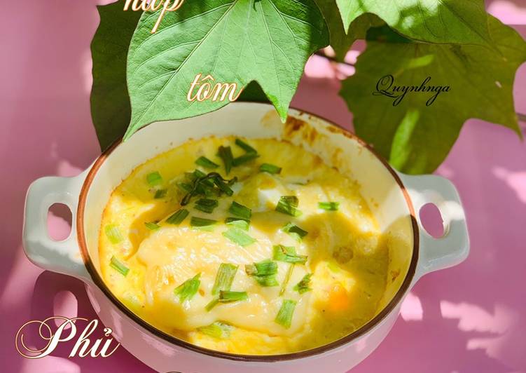 Steps to Make Speedy Trứng hấp tôm phủ phô mai nướng