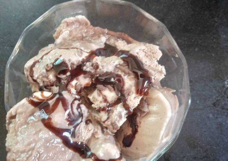 Recipe of Homemade Chocolate Vanilla Ice Cream