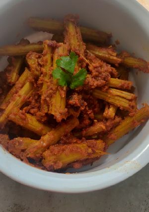 A picture of Drumsticks Sabji.