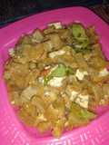 Tumis kulit dorokdok dan tahu