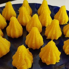 Kesari mawa modak | Yellow modak A picture of Kesari mawa modak | Yellow modak.