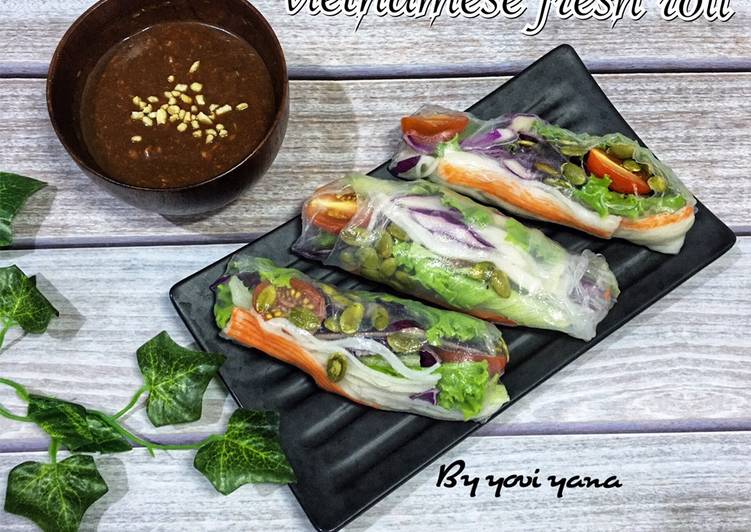 Bagaimana Membuat Vietnamese fresh roll, Enak