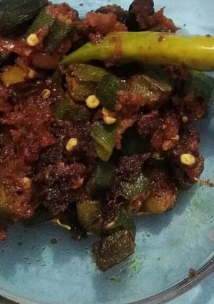 A picture of Masala bhindi.