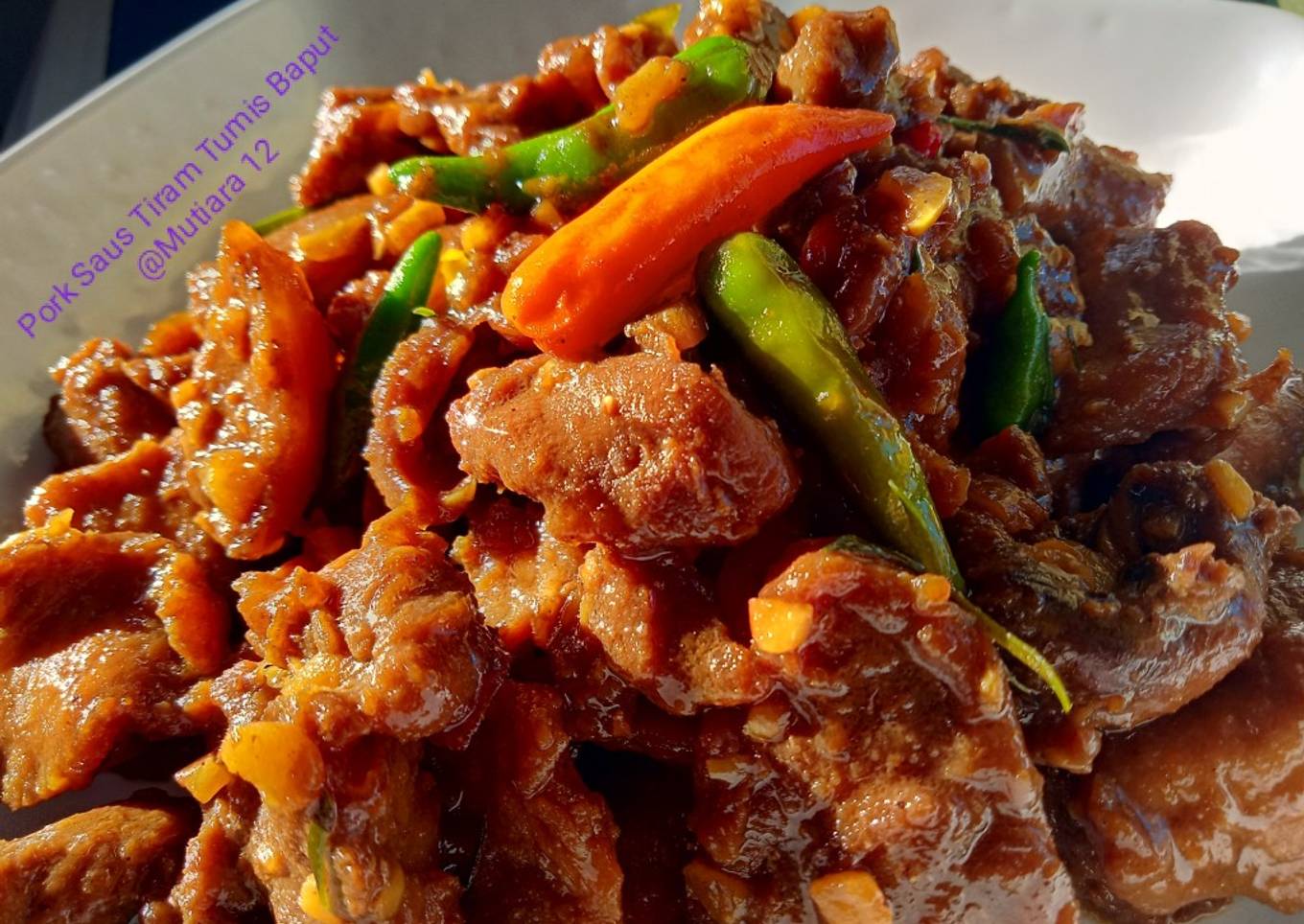 Pork Saus Tiram Tumis Bawang putih