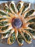 Torta salata girasole con ricotta e spinaci