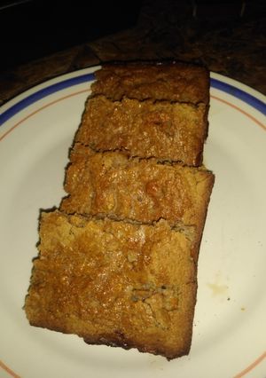 Una foto de Brownie de avena y zanahoria